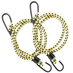 Keeper 06036-6 36” Vinyl Coated Bungee Cord, Multicolor, 2 Pack - UV and Weather-Resistant