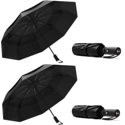 Repel Umbrella Windproof Travel Umbrellas for Rain - Easy Auto Open Close, Durable & Compact Umbrella, Strong Fiberglass Frame, Waterproof Canopy - Backpack, Purse, Portable Umbrella for Travel