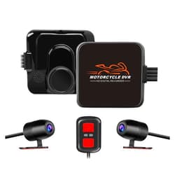 VSYSTO Motorcycle Dash Cam, HD1080P Night Vision Front and Rear Cameras, WiFi Waterproof Motorbike DVR, Remote Controller,130° Wide Angle, G-Sensor, Loop Recording