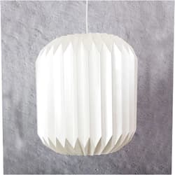 Studio pleat LLC LANTERN DRUM - origami, paper lamp, pendant shade, white, modern, japandi, scandinavian design, ecofriendly, minimalist