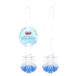 Lola Products “Classic” Toilet Brush, Durable Fiber Stiff Bristles, Bathroom Toilet Bowl Cleaner, Compact Size, Non-Scratch, Long-Lasting - 2 Pack