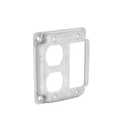 RACO Hubbell-Raco 915C 1 GFCI and 1 Duplex Receptacle 4-Inch Square Exposed Work Cover