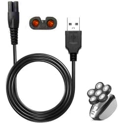 WAHFOX Head Shaver Charger Cord for freedom grooming Freebird Skull Shaver head shaver,WAHFOX charger cord for many brands USB Cable Shaver Electric Shaver Power Cord Replacement