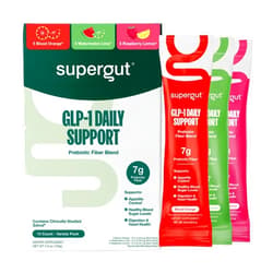 Supergut GLP1 Daily Support, Variety Pack - High Fiber GLP-1 Supplement Powder for Women & Men - Sugar-Free Drink Mix for Gut Health & Digestive Support (15 Servings)