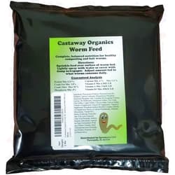 Castaway Organics Worm Food for All Composting Worms, Bait Worms, Red Wigglers, Nightcrawlers (2 Pounds)