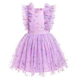 IBTOM CASTLE Girls Birthday Party Dress Butterfly Daisy Polka Dots Embroidery Princess Tulle Wedding Pageant Evening Gown