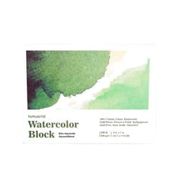tumuarta Watercolor Block 300 LB, 640 GSM, 100% Cotton, 5X7”, 10 Sheets, Acid Free, Cold Press, Watercolor Paper Board Sketch Books for Watercolors, Acrylic and More Dry & Wet Media
