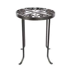 Achla Designs VTT-01 Round Trivet Wrought Iron Plant Stand, Graphite
