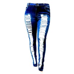 1826 Jeans Jack David 1826 Womens Plus Size Stretchy Ripped Denim Jeans Skinny Leg Pants