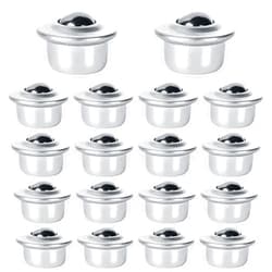 Ziqi 20 PCS 5/8 Inch Roller Ball Transfer Bearings, Carbon Steel Round Ball Transfer Unit, Universal Rotation Roller Ball Casters for Conveyor, Roller Stand, Transmission, Load Capacity 33 lbs