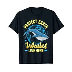 CC Save The Whale Gifts Protect Earth Humpback Whale Live Here T-Shirt