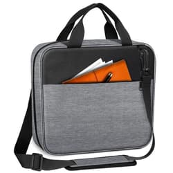 FINPAC Extra Large Bible Cover, Carrying Book Case Church Bag Bible Protective with Detachable Shoulder Strap & Zippered Pocket, Gift for Men Women, Gray