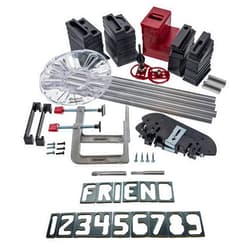 Milescraft 1212 SignPRO Sign Making Kit for Routers- 2.5 in. & 1.5 in. Horizontal Letters (166 templates), 1.5 in. & 2.5 in. Vertical Numbers (80 templates) - 3/8 in. Router Bit Included- Complete Kit