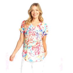 Jess & Jane Pop Art Dolman Cap Sleeve Top - 60-1512