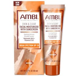 Ambi Even & Clear Facial Moisturizer with Sunscreen SPF 30, 1.7 Ounce