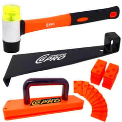 CARIB GEAR PRO 43-Piece Laminate Flooring Installation Kit Tapping Block with Handle Heavy Duty Pull Bar, Reinforced Mallet, 40 Spacers, Vinyl Plank & Wood Floor Tools, Flooring Kit for Laminate & Vinyl Planks