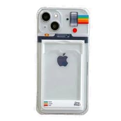 Mamarmot for iPhone 14 Wallet Case, Card Holder Slot Ultra Slim Clear Case Cute Photo Frame Flexible Soft Silicone Protective Phone Case Cover for iPhone 14 (for iPhone 14)
