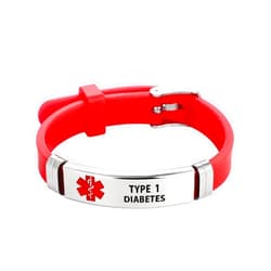 YQSLIN Medical ID Identification Bracelet Engraved Name Medical Alert Silicone Adjustable Sport Bracelet for Men Women Stainless Steel Rubber