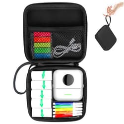 HuiJuKeJi Mini Sticker Printer Case,High-capacity Hard Protective Box for X5/Phomemo M02/T02 Printer,Portable Carrying Case Suitable for Thermal Inkless Photo Printer,Instant Camera,Label Marker