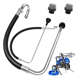 Elyaspedy 2025 Upgraded Stainless Steel Suction Hose And Reflux Line Sets,Complimentary 2 Stainless Steel Filter,Compatible With Graco 390 395 490 495 595 Airless Spraying,Airless Paint Sprayer Accessories
