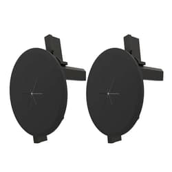 YOEMELY Black Wall Plate Cable Pass Through Integrated Round Wall Plate Mounting Bracket, Screwless Silicone Wall Plate Cover for Low Voltage HDTV cables and Wires Hidden in Wall, 2-Pack