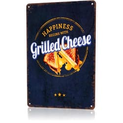 LAHUTK Funny Signs Grilled Cheese Sandwich Tin Sign Vintage Metal Signs For Restaurant Kitchen Bar Cafe Wall Decor 8x12inch