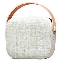 Vifa Helsinki Bluetooth Speaker, Portable Mini Speaker with Handbag Look, IPX4 Waterproof, HD Stereo, Stylish Private Bluetooth Speaker for Outdoor, Home, Party(Sandstone Grey)