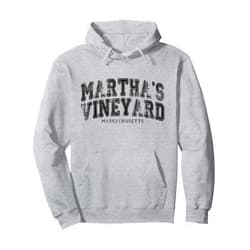 Threadrock Massachusetts Martha's Vineyard Massachusetts Vintage Retro US City State Pullover Hoodie