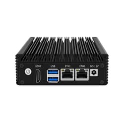 HUNSN Micro Firewall Appliance, Mini PC, OPNsense, Untangle, VPN, Router PC, Intel Celeron N3050, RJ13, AES-NI, 2 x Realtek RTL8111H LAN, HDMI, 2 x USB3.0, 4G RAM, 32G SSD