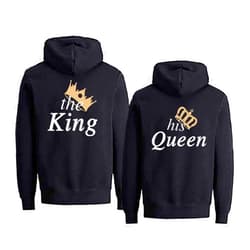 Sevpuikl Matching Hoodie for Couples King Queen Hoodie SweatShirt Couples Hoodie for him and her Valentines Gift 1 Piece