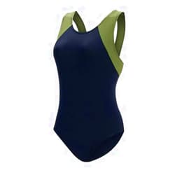 Dolfin Women's Aquashape Color Block Moderate Lap Suit Navy/Olive 18