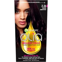Garnier Olia Hair Color, Ammonia Free Hair Dye, Permanent Hair Color, 2.26 Black Amethyst (Packaging May Vary), 1 Count