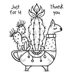 CREATIVE EXPRESSIONS Clear Stamp 4X4 Llama PLNT, Transparent