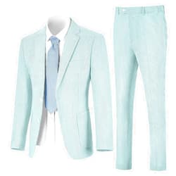 Pyiuhs Mens Seersucker Suit Slim Fit Suits for Men Summer Striped Wedding Prom Party Dinner 2 Piece Daily Suit Jacket Blazer Pants