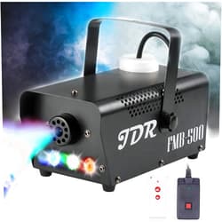 JDR Fog Machine JDR Smoke Machine Controllable LED Light 500W and 2000CFM Fog Disinfection with Wireless and Wired Remote Control for Weddings, Halloween,Parties or Disinfection with Fuse Protection