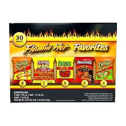 Frito Lay Flaming Hot Favorites Cheetos, Chester's, Funyuns, Munchies 30 Bags