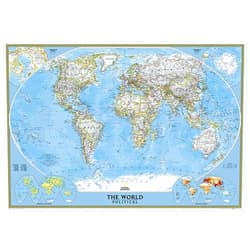 By National Geographic Maps (Author) National Geographic World Wall Map - Classic (Mural: 110 x 76.5 in) (National Geographic Reference Map)
