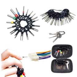 Ecocstm 41 PCS Terminal Removal Tool Kit,Pin Extractor Tools Set Electrical Wire Connector Pin Release Depinning Tools for Automotive Car Broken Key Ejector for Home Appliance
