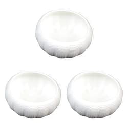 Hemoton 3 pcs Ceramic Sauce Plate Sea Urchin Shape Condiment Tray Ceramic Exquisite Sea Urchin Plates Decorative Soy Plate Ceramic Tasting Dishes 3.54x1.69inch