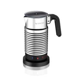 Nespresso Aeroccino4 Dishwasher-Safe Electric Milk Frother with Four Styles of Preparation (Silver and Black)