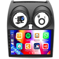 Inefala 2+64G Inefala for Nissan Rogue Sport Qashqai 2008-2013(Square Hazard Light Button) Android 13 Car Radio Stereo, 9