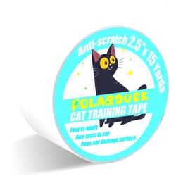 Polarduck Anti Cat Scratch Tape, 2.5 inches x 15 Yards Cat Training Tape, 100% Transparent Clear Double Sided Cat Scratch Deterrent Tape, Furniture Protector for Couch, Carpet, Doors, Pet & Kid Safe