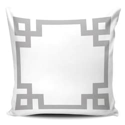 SALLEING Gray and White Greek Key European Pillowcase Zippered Double Sided Printing 26x26 Inches Throw Pillow Case Cushion Cover, Multi 02 26inchx26inch