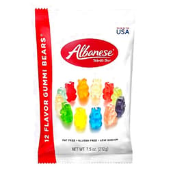 Albanese World's Best 12 Flavor Gummi Bears, 7.5oz Peg Bag (Pack of 12) 12 Flavor Bears 7.5 Ounce (Pack of 12)