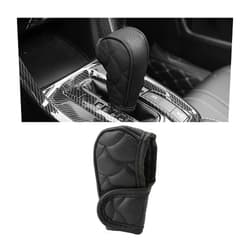 Bittwee Car Gear Shift Cover, Waterproof PU Leather Manual/Automatic Automotive Gear Stick Shift Knob Rod Dust Cover Protector with Velcro, Vehicle Interior Accessories