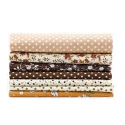 TOPINCN Cotton Craft Fabric 7pcs 25 * 25cm Cotton Fabric DIY Floral Dots Assorted Pre-Cut Bedding Kit Quarters Bundle for Quilting Sewing Patchwork(25 * 25)