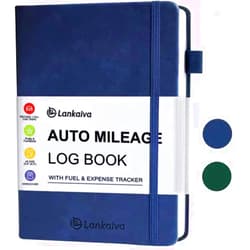 Lankaiva Mileage Log Book for Car - Vehicle Maintenance Log Book, 1768 Rides: Track Mileage, Expenses, Gas Consumption, Lubrication, Repairs and Accessories, Car Mileage Log Book for Taxes, Blue