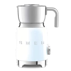 SMEG Retro 50's Style Milk Frother with 2 Disks 6 Preset Programs Hot or Cold Frothing and Induction Heating (Pastel Blue)