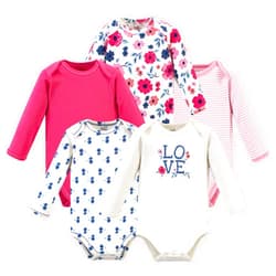 Touched by Nature baby-girls Organic Cotton Long-sleeve Bodysuits