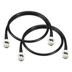 Superbat BNC Cable 50 Ohm BNC Male to BNC Male Connector Cable 3ft BNC Jumper RG58 Coaxial Cable for Handheld Ham Radio Antenna Tuner Scanner Generator,2pcs
